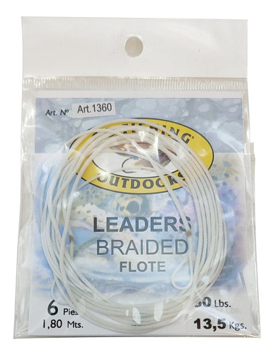 Leader Braided Flote Go Fishing Pesca Con Mosca Strikefly