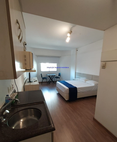 Imagem 7 de 12 de Apartamento Studio Mobiliado 26m², 01 Dormitório, 01 Banheiro E 01 Vaga Na Garagem. Condomínio Com Portaria E Segurança 24hrs. - 21090103 - 70037348