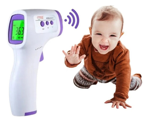 Termómetro Digital Infrarrojo Temperatura Sin Contacto Blanco
