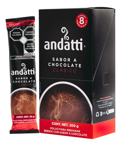 Cahocolate Caliente Andatti Sachet Con 8 Sobres De 25gr C/u