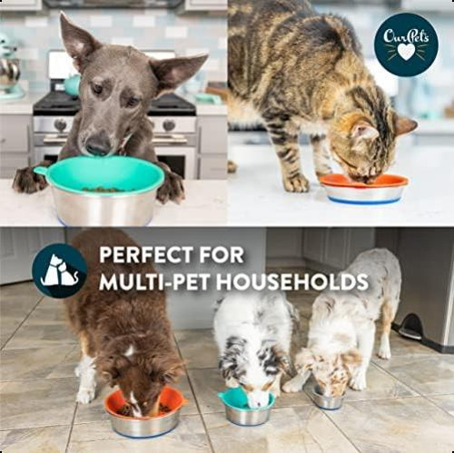 Ourpets Cuenco Antideslizante Acero Inoxidable Para Comida