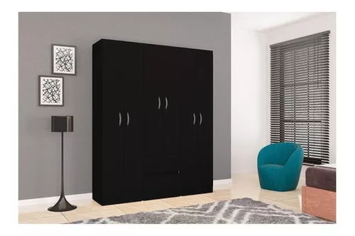 Armario de pared con 2 puertas madera negro