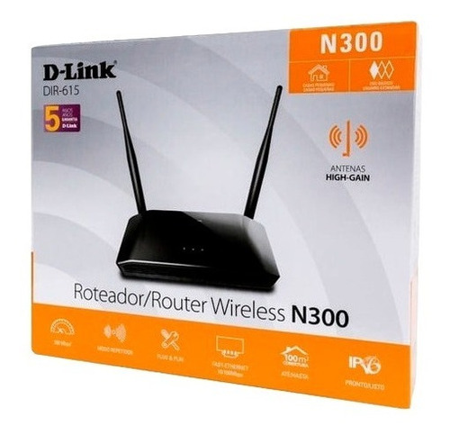 D-link Router Ruteador Dir-615 Wifi N300 2 Antenas 300 Mbps 