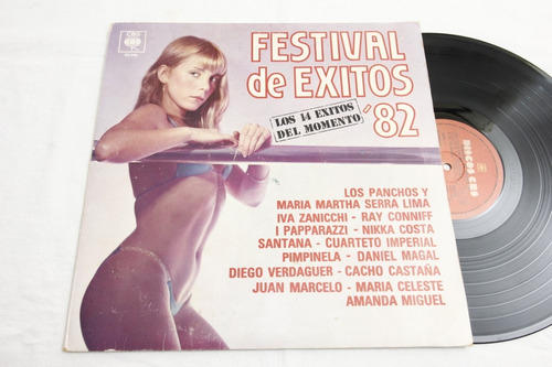 Vinilo Festival De Éxitos 1982 Cacho Castaña Amanda Miguel