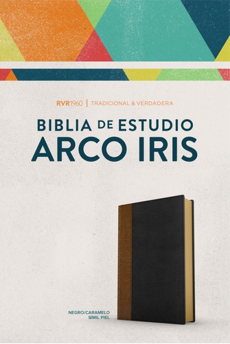 Rvr60 Biblia De Estudio Arcoiris, Tostado/negro Símil Piel