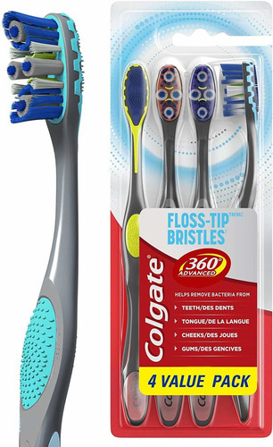 Colgate Cepillo De Dientes Avanzado Total De Cerdas De Punta