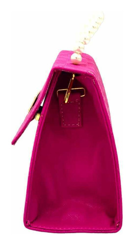 Bolsa Para Mujer Dama Elegante Sofia Perlas Fucsia