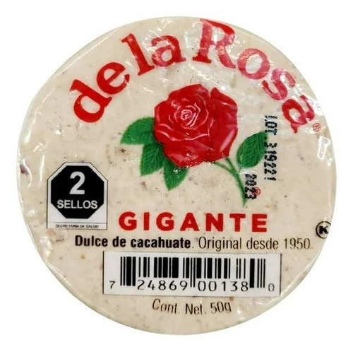 20 Pzas Mazapán De La Rosa Tamaño Gigante 50 G
