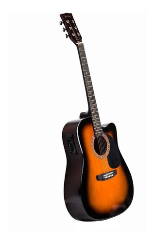 Imagen 2 de 3 de Guitarra Electroacústica Memphis 964 para diestros sunburst