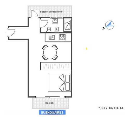 Venta Departamento Monoambiente En Abasto