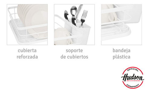 Escurridor De Platos Blanco 1 Piso Linea Hudson Cocina
