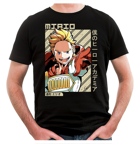 Remera My Hero Academia Mirio Toogata 01 (negra:) Ideas Mvd