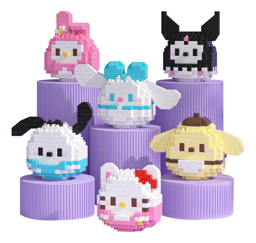 Sanrio Bloques De Construcción Juguetes Poner-6 Pieces