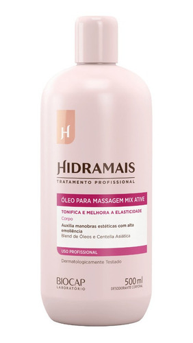 Óleo De Massagem Profissional Melhora A Elasticidade 500ml