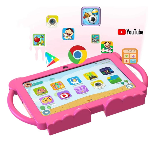 Tablet Dora 7 Kids Niños 2gb 32gb Anti Golpes Contr Parental Rosa