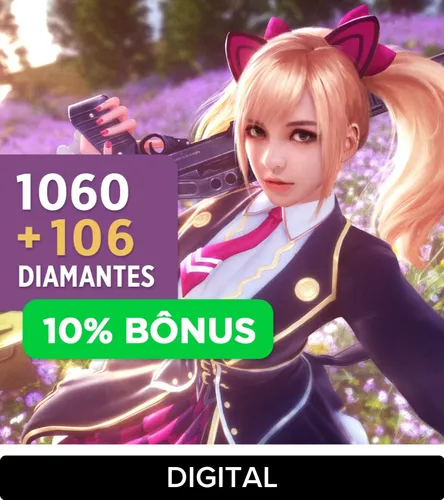 Free Fire - 1.060 Diamantes + 10% De Bonus Gift Card (Digital)