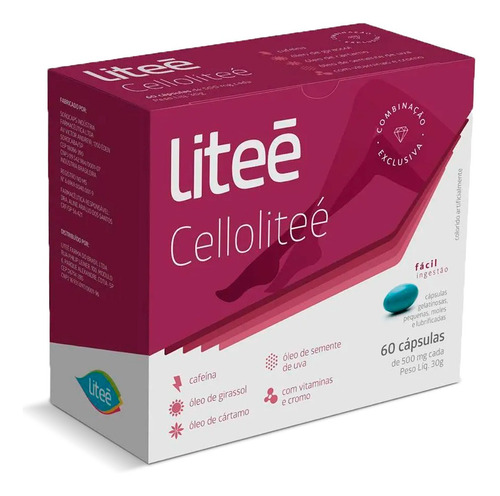Cellolitee 60 Caps - Vitamina Para Combater A Celulite Sabor Sem Sabor