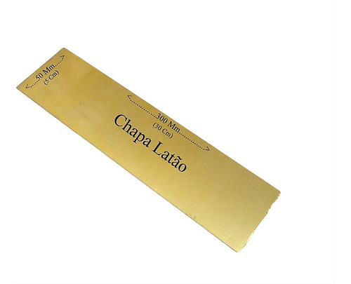 1 Chapa Latão 0,25 X 50 X 300 Mm