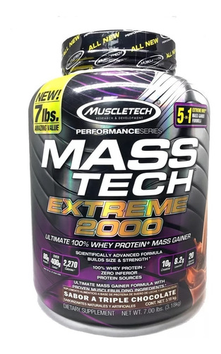 Imagen 1 de 2 de Proteina Muscletech Mass Tech Extreme 2000 7 Lbs Oferta!