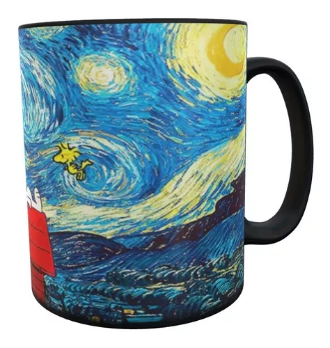 Taza Snoopy La Noche Estrellada Van Gogh