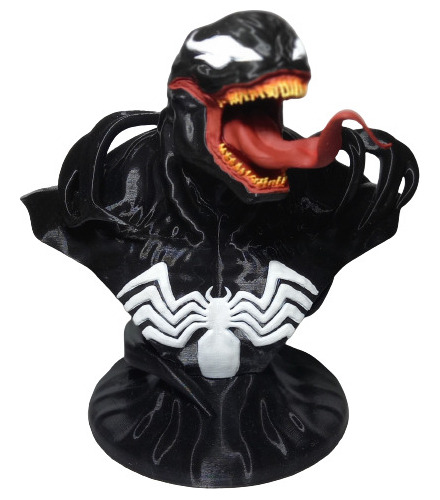 Venom Busto Impresion 3d Pla Pintura A Mano De 20 Cm