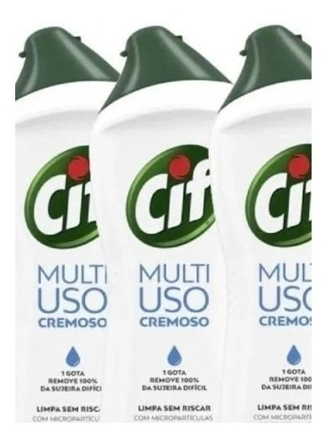 Saponaceo Cif Cremoso Original 450ml (kit C/3un) 