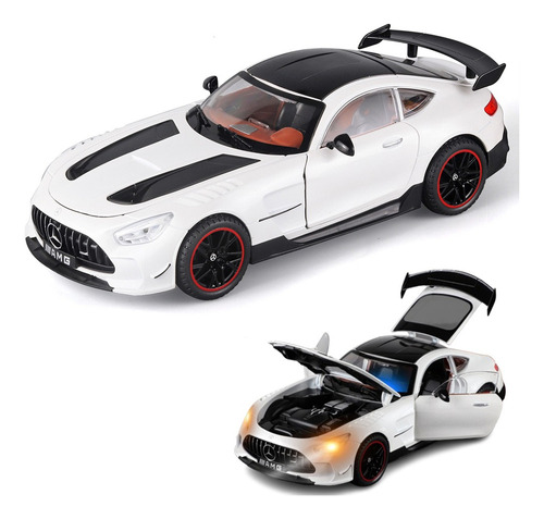 Benz Amg Gtr Miniautos Metal Coche Con Luces Y Sonido 1/18