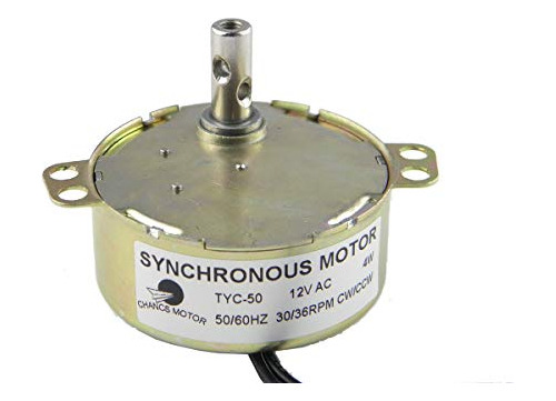 Motor Sincrono Tyc Caja De Cambios 50 12v Ac 30 36rpm C...