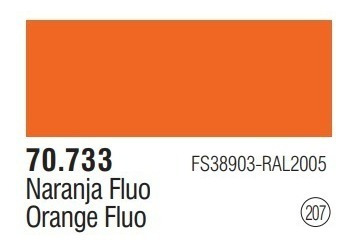 Tinta Orange Fluo 70733 Model Color Vallejo Modelismo