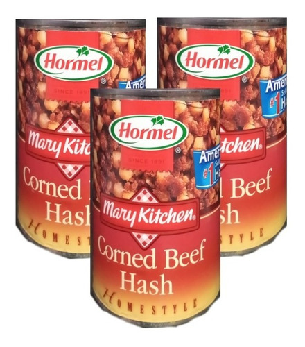 3x Hormel Mary Kitchen Corned Beef Hash Carne / Res  En Lata