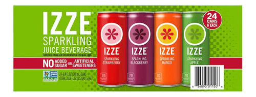 Izze Sparkling Juice Beverage, Variety Pack, 248ml, 24pack!!