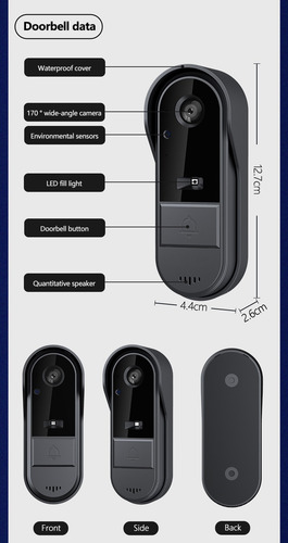 Sistema De Videoportero Y Monitoreo De Timbre Ip65 A Prueba