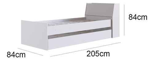 Cama Marinera Bicama Juvenil Dormitorio Cama Auxiliar Blanco