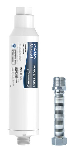 Aqua Crest Rv Inline Water Filter With Hose Protector Nsf Ce