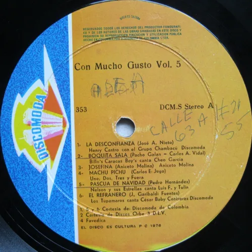 Con Mucho Gusto Vol.5 Lp Vinilo (Usado)
