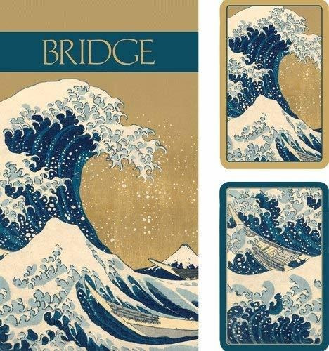 Juego De Cartas - Caspari The Great Wave Large Type Bridge G