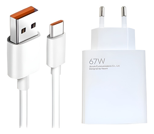 Carregador Rápido 67w Tipo C Original Xiaomi Redmi 12 13 14t