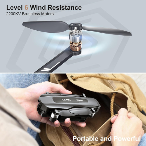 Drone Plegable Gps Cámara 4k Controlado X Teléfono Tsrc Q8