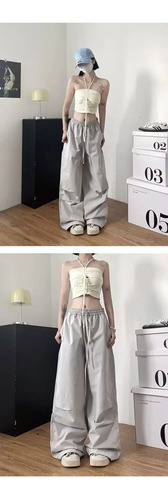 Pantalones Casuales Con Cintura Elástica Para Mujer
