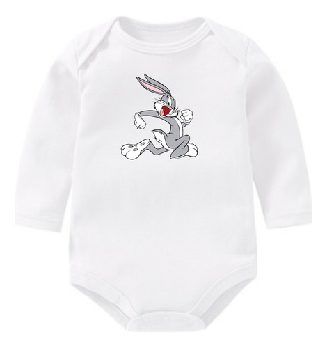 Body Bebe Manga Larga Personalizado Bugs Bunny