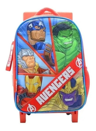 Mochila Con Carro Avengers Super Hero 12¨ Jardin Cresko