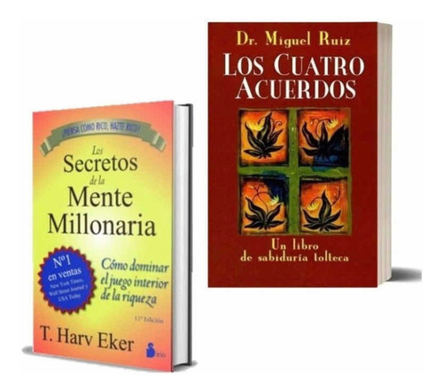 Libros X2 Los Cuatro Acuerdos + Secretos Mente Millonaria