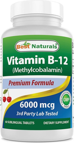 Best Naturals | Vitamin B-12 | 6000mcg | 60 Tablets