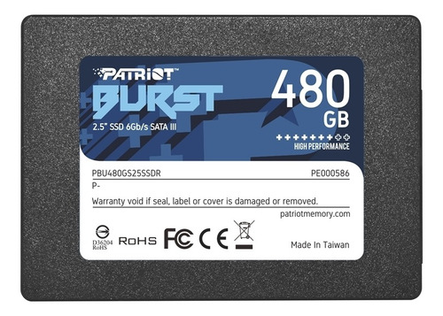 Ssd Patriot Burst 2.5 480gb Sata Iii 560 Mbs Pbu480gs25ssdr