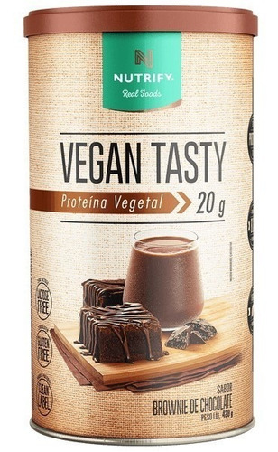Proteina Vegana Vegan Tasty Brownie Chocolate 420g Nutrify