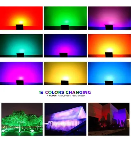 Glw 20w Rgb Led Led Leache Color Cambio De Reflector Con De