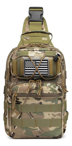Mochila Cruzada Táctica Militar Negra 10l Para Hombres