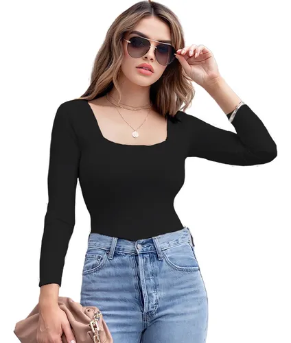 Blusas Escotadas Negras MercadoLibre