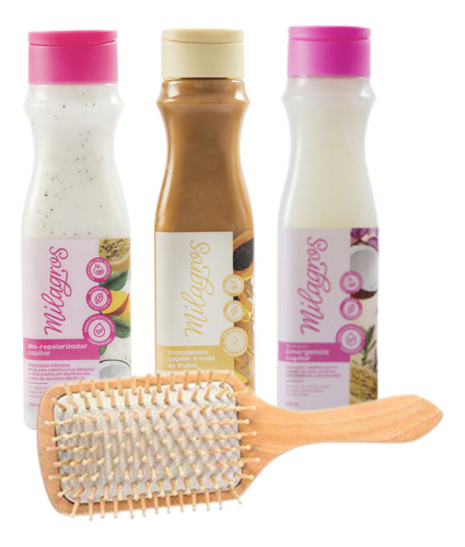 Shampoo Emergencia Frutas Bioreporalizador Cepillo Bambu 