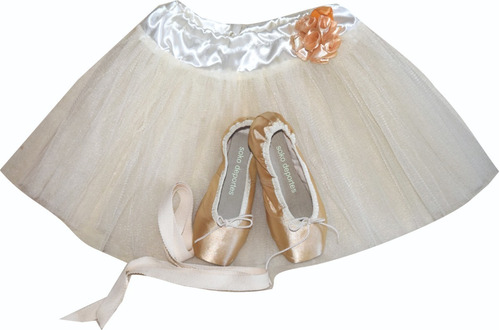 Tutu + Zapatillas Puntas Con Cintas Ballet Niñas Danza Soko